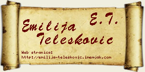 Emilija Telesković vizit kartica